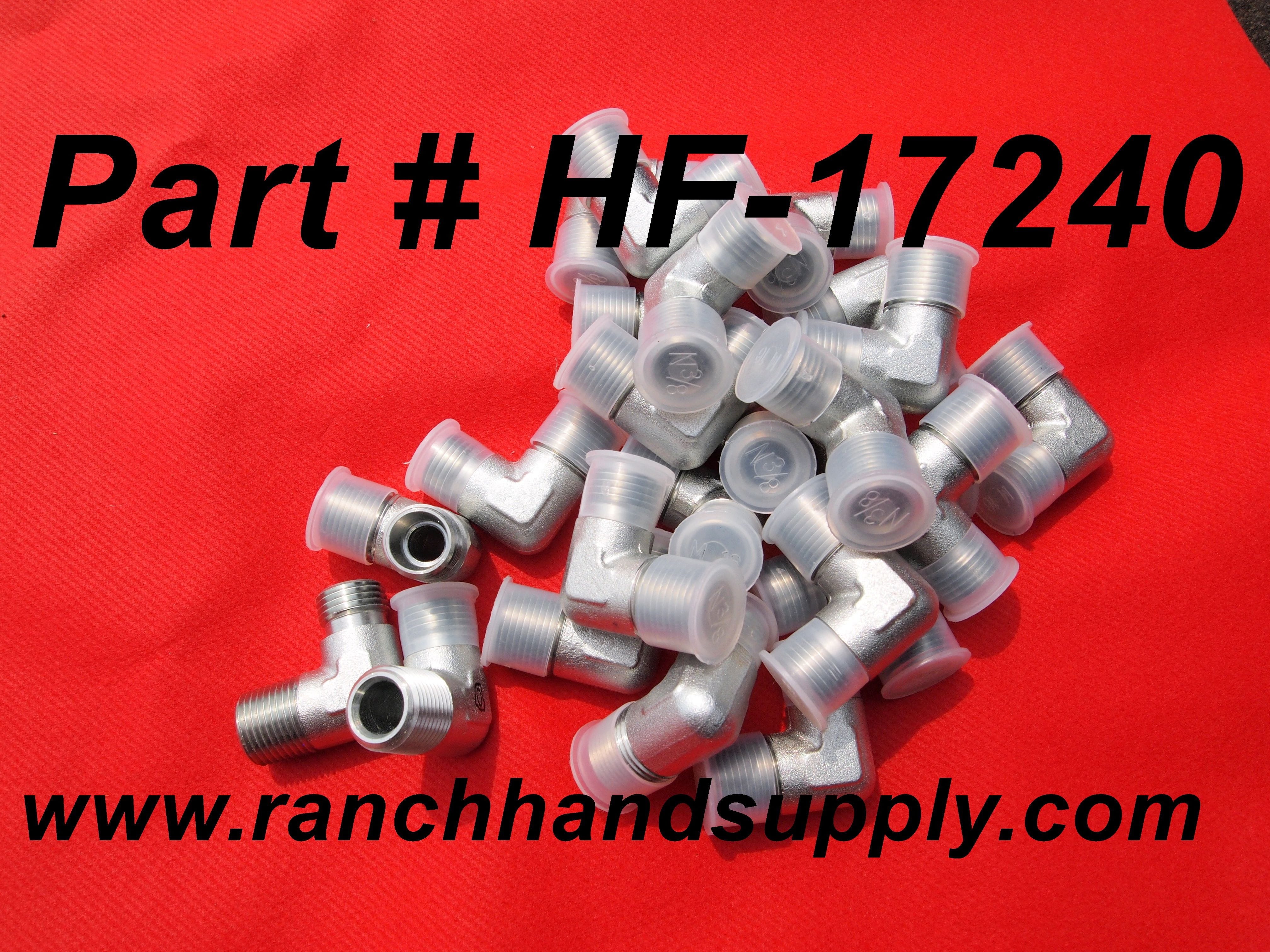 Elbow for Harbor Freight towable backhoe hydraulic cylinders.